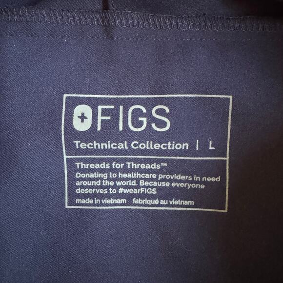 Figs Rafaela Cargo Jumpsuit Navy Sz Large EUC Nurse First Responder Uniform EUC - Picture 15 of 16